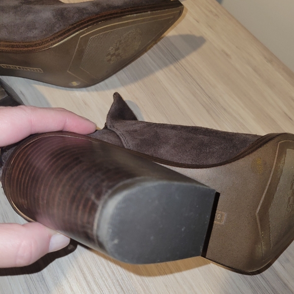 Vince Camuto Women's Suede Ankle Boots - Chocolate Brown - Picture 7 of 9